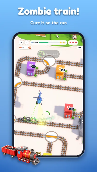 Zombie train! Cure it on the run